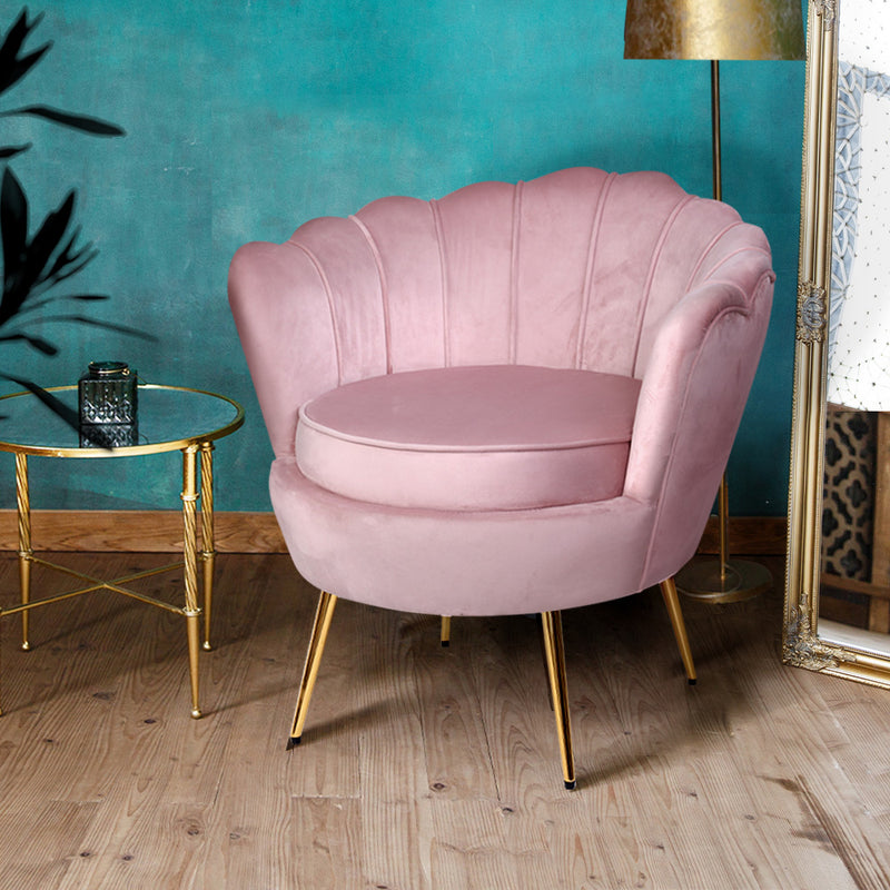 Cisse Accent Chair - Velvet Pink
