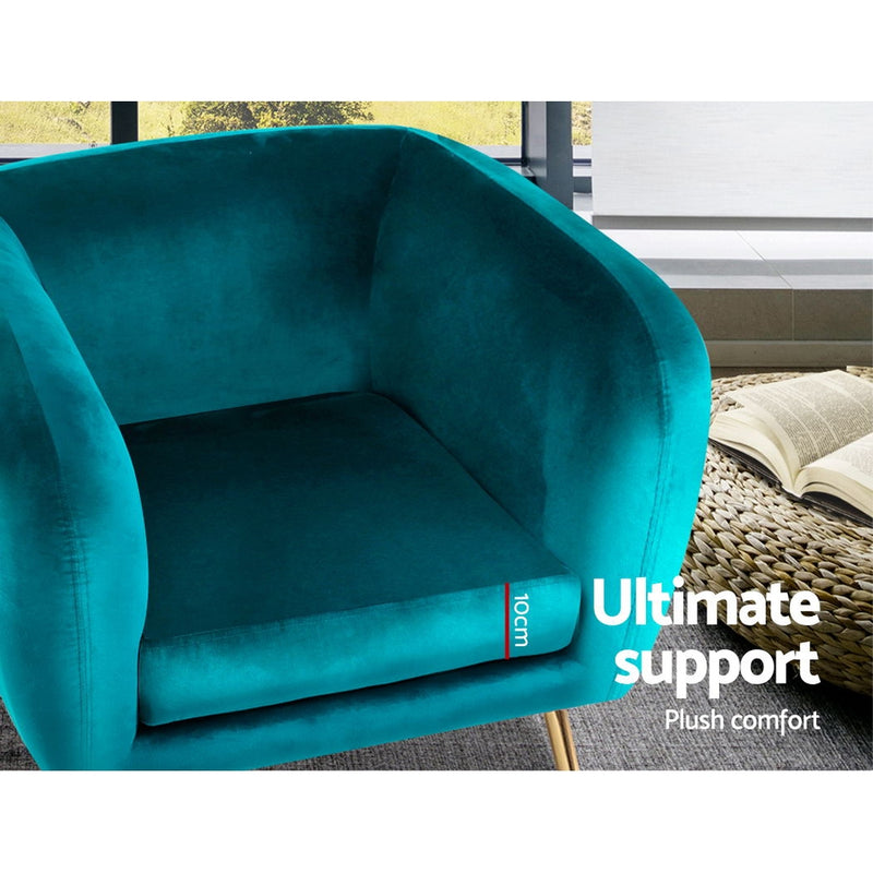 Lois Accent Chair - Velvet Green