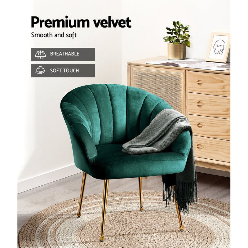 Shania Accent Chair - Velvet Green