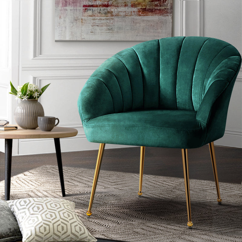 Shania Accent Chair - Velvet Green