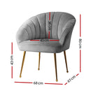 Shania Accent Chair - Velvet Grey