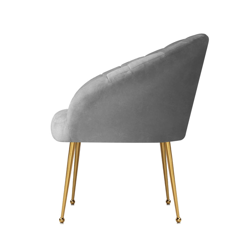 Shania Accent Chair - Velvet Grey