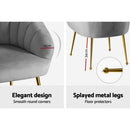 Shania Accent Chair - Velvet Grey