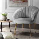 Shania Accent Chair - Velvet Grey