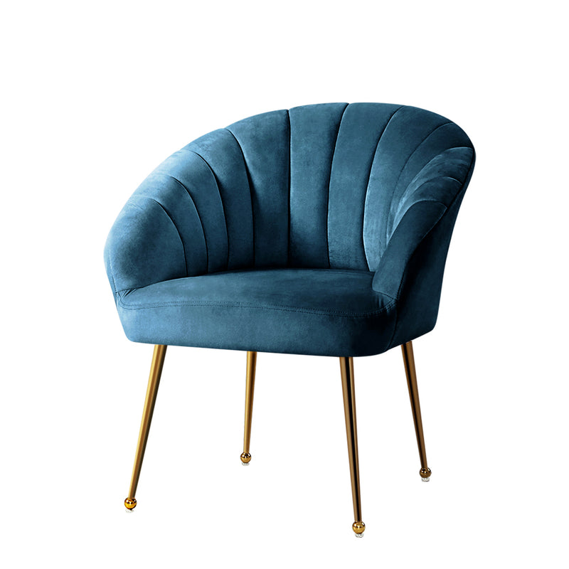 Shania Accent Chair - Velvet Navy Blue