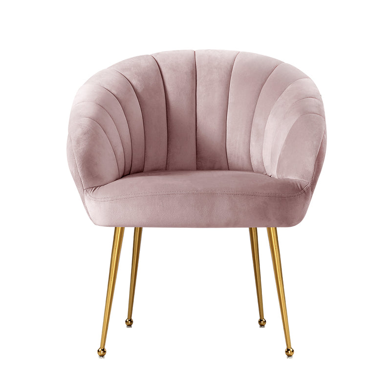 Shania Accent Chair - Velvet Pink