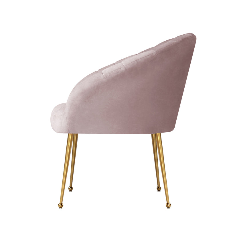 Shania Accent Chair - Velvet Pink