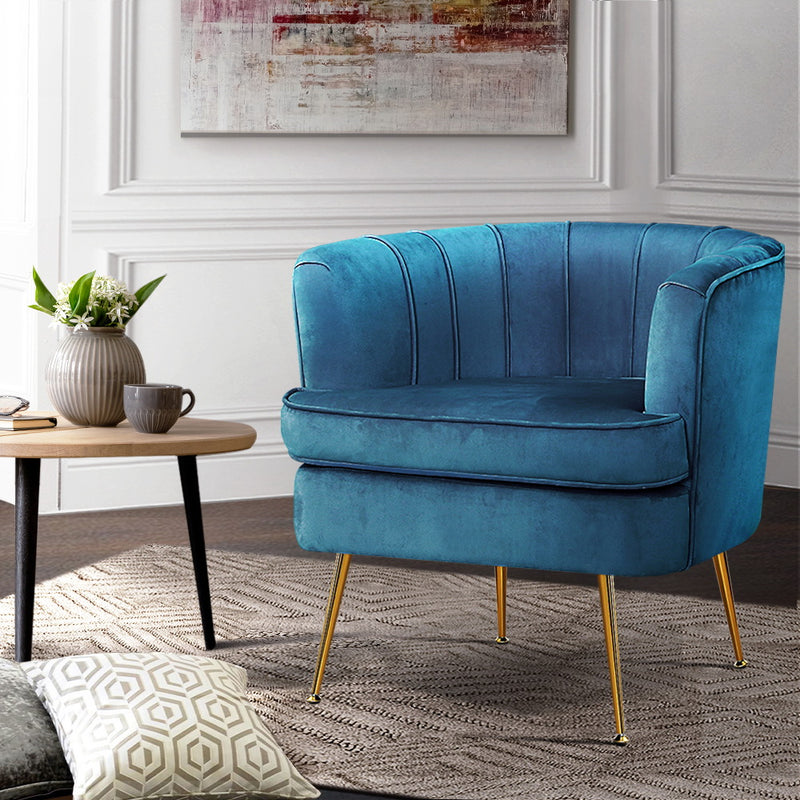 Koko Accent Chair - Velvet Navy Blue