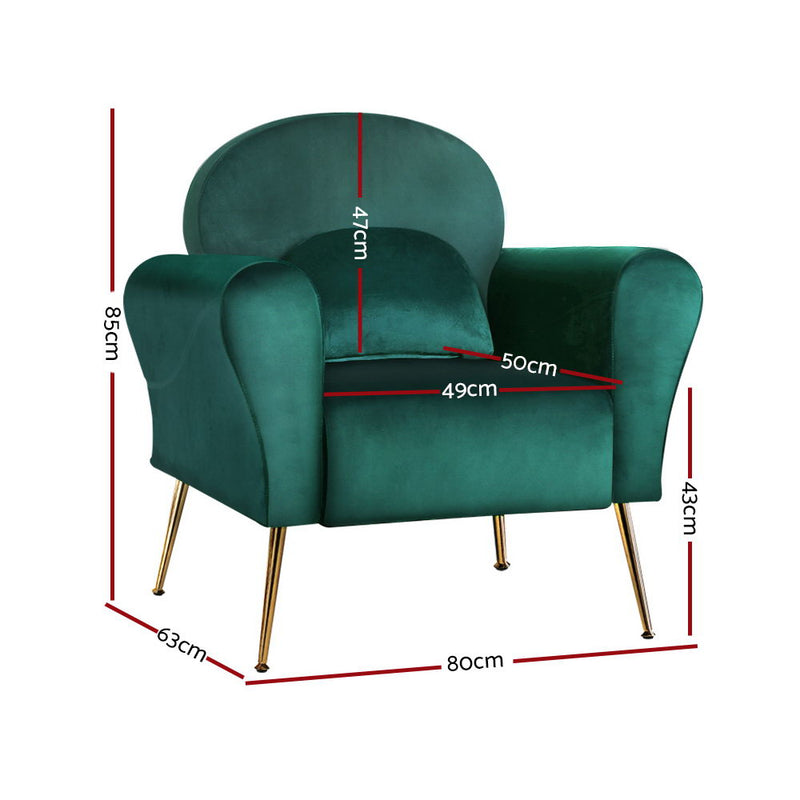 Aveera Accent Chair - Velvet Green