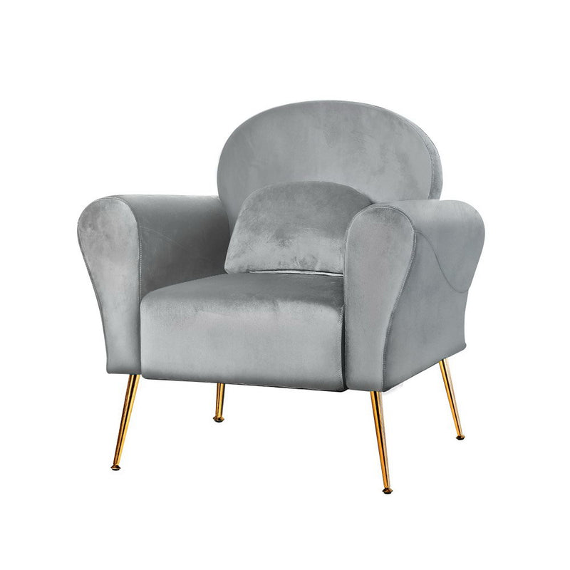 Aveera Accent Chair - Velvet Grey