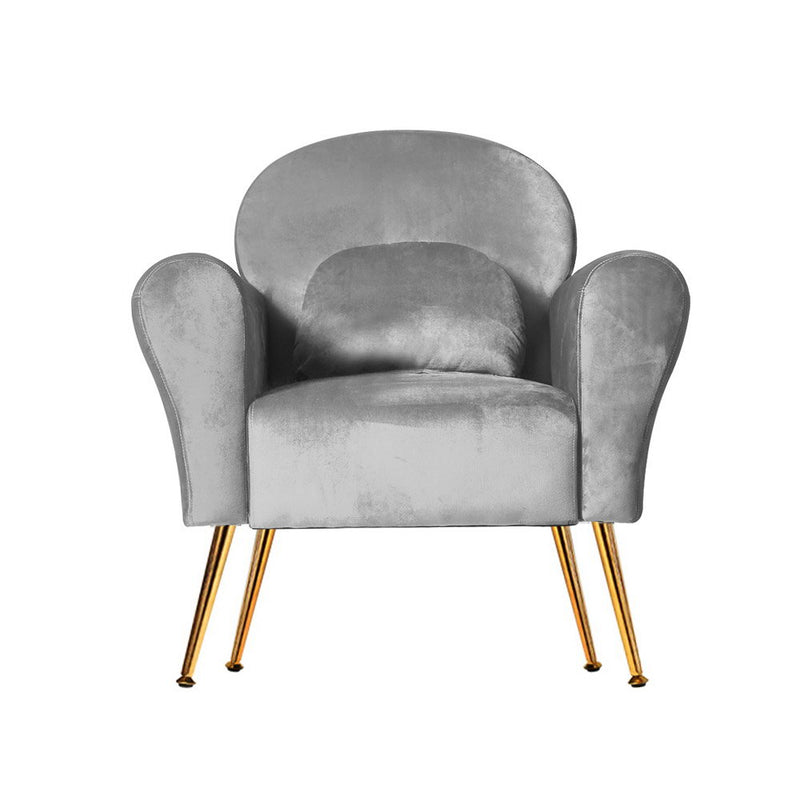 Aveera Accent Chair - Velvet Grey