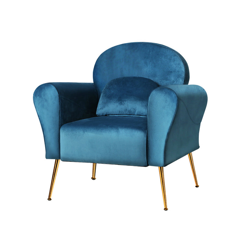 Aveera Accent Chair - Velvet Navy Blue