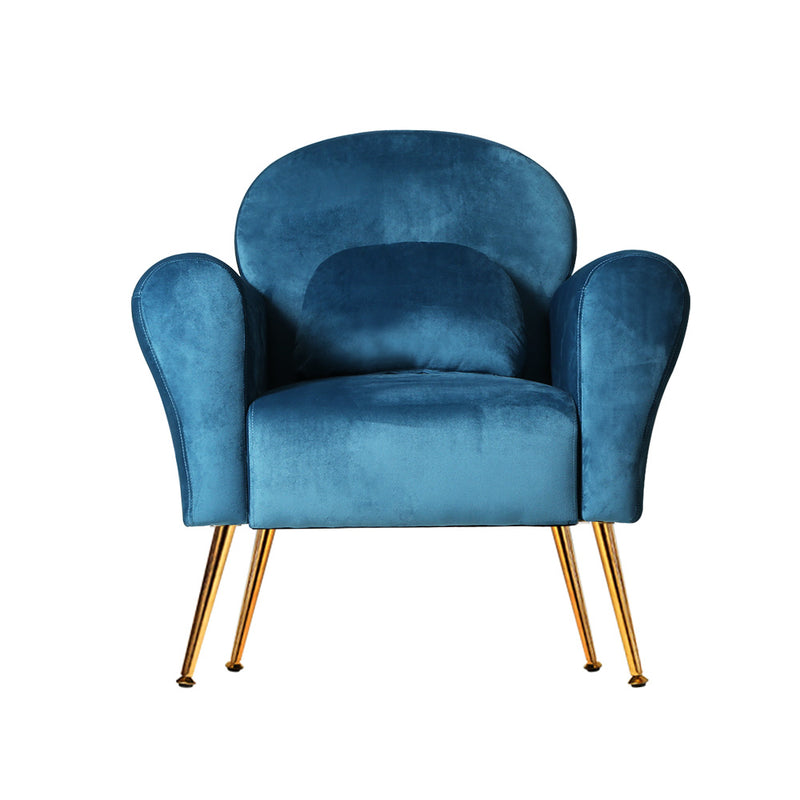 Aveera Accent Chair - Velvet Navy Blue