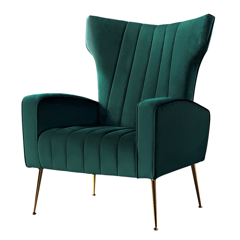 Cantik Accent Chair - Velvet Green