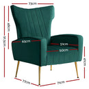 Cantik Accent Chair - Velvet Green