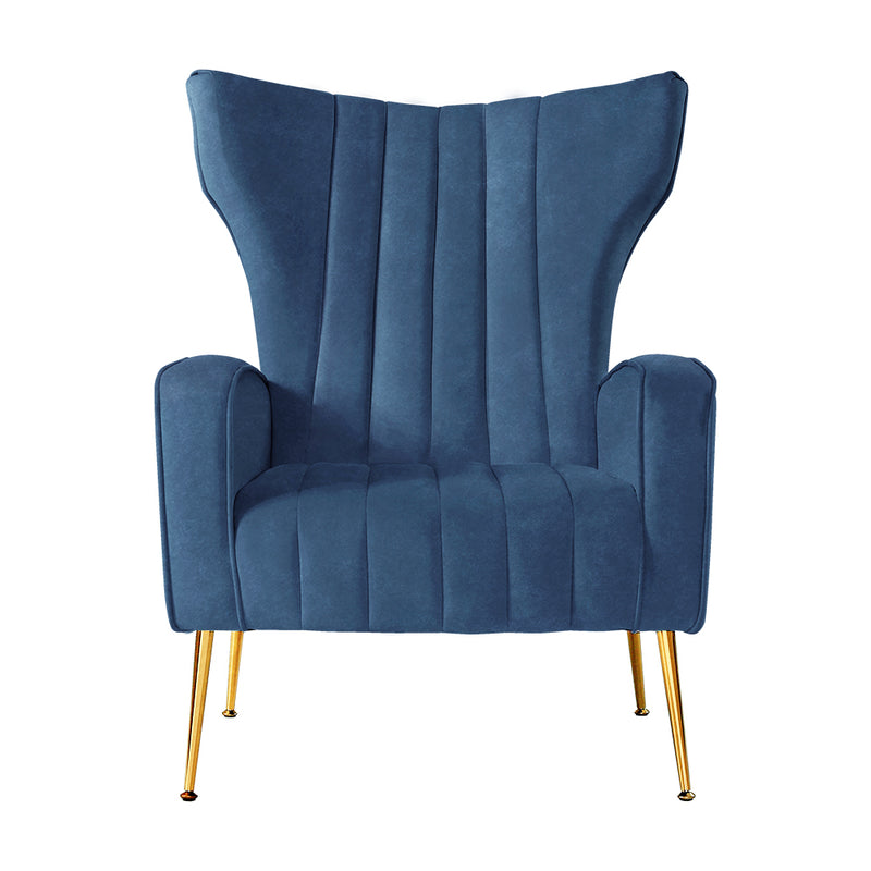 Cantik Accent Chair - Velvet Navy Blue