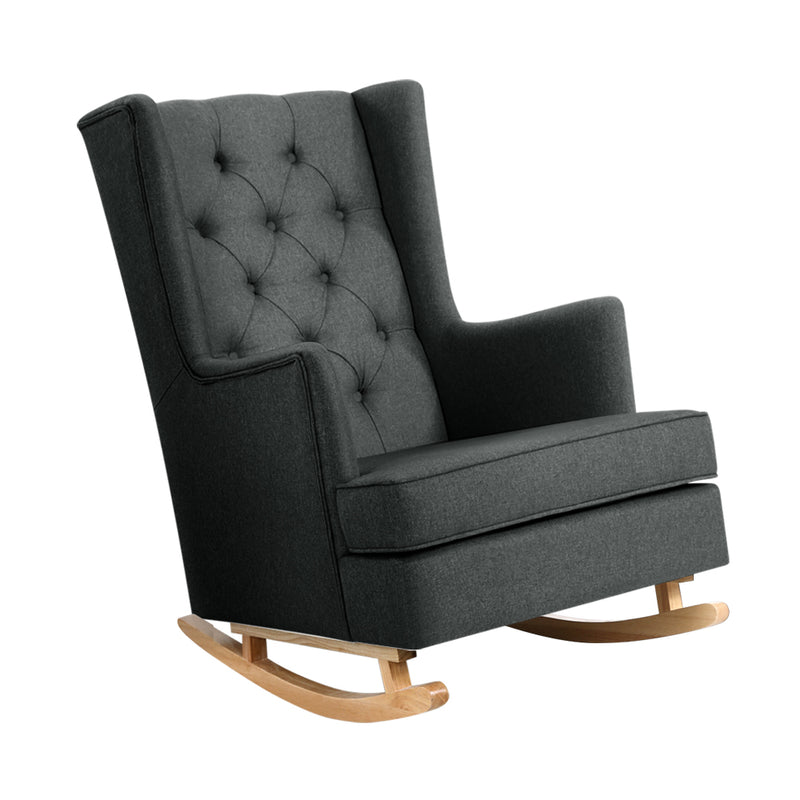 Lissy Rocking Armchair - Charcoal