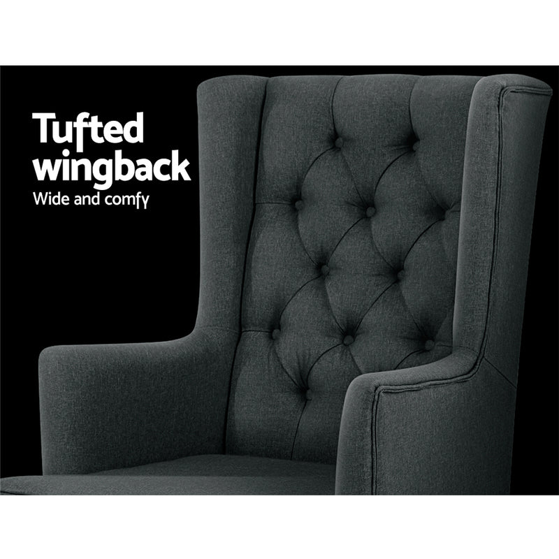 Lissy Rocking Armchair - Charcoal