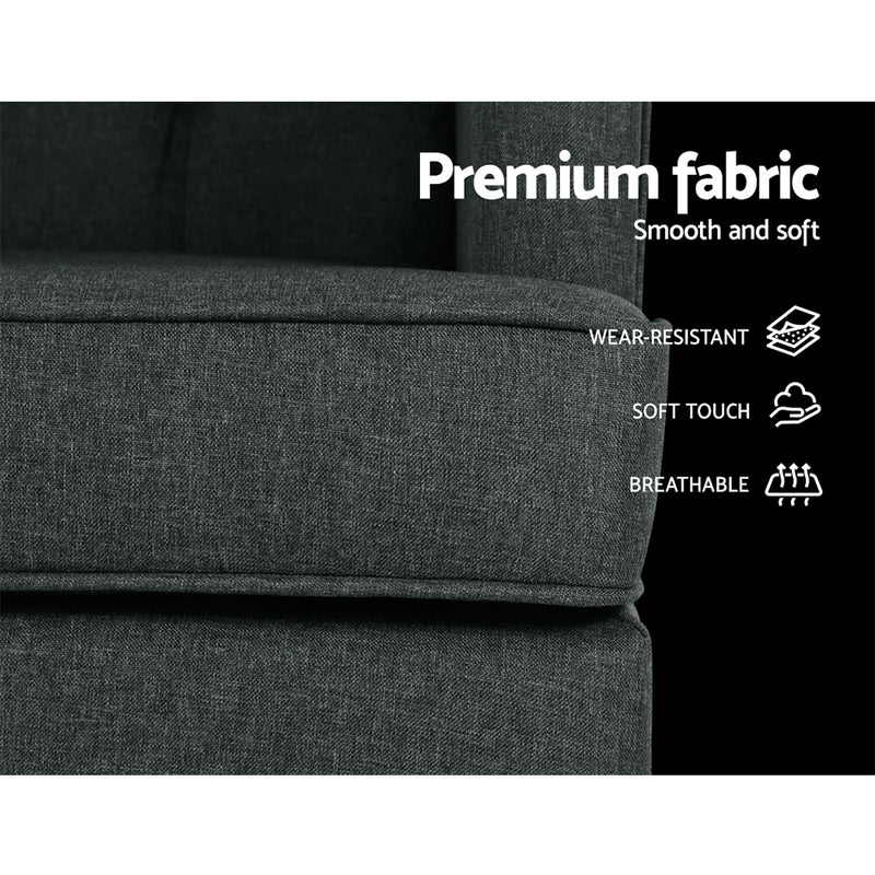 Lissy Rocking Armchair - Charcoal