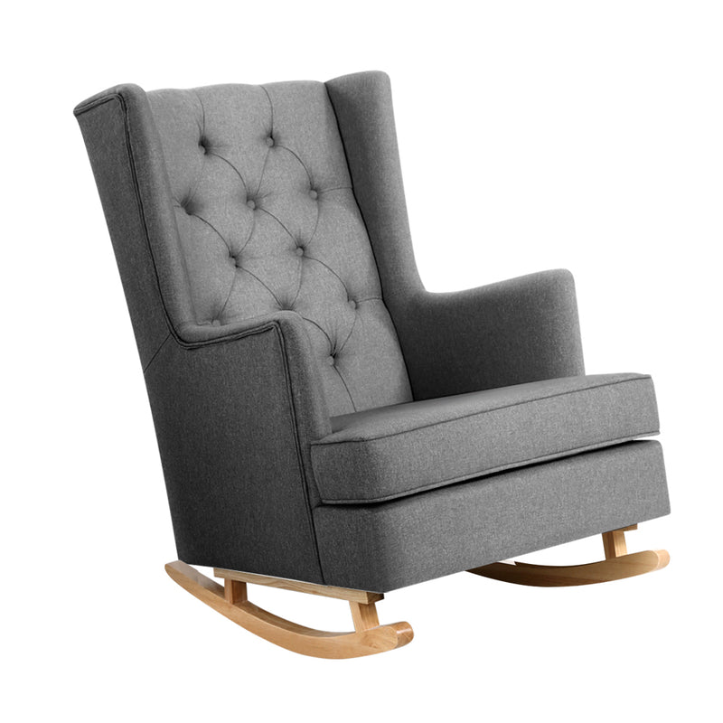 Lissy Rocking Armchair - Grey