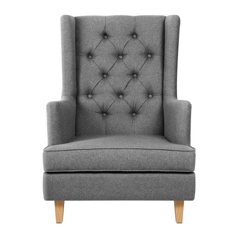 Lissy Rocking Armchair - Grey