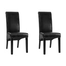 Southampton PU Dining Chairs (Set of 2) - Black.