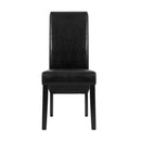 Southampton PU Dining Chairs (Set of 2) - Black.