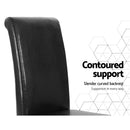 Southampton PU Dining Chairs (Set of 2) - Black.