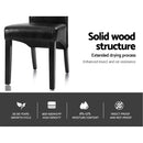 Southampton PU Dining Chairs (Set of 2) - Black.