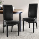 Southampton PU Dining Chairs (Set of 2) - Black.