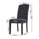 Milton Fabric Dining Chairs (Set of 2)