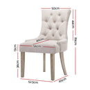 Beaulieu Fabric Dining Chairs (Set of 2) - Beige