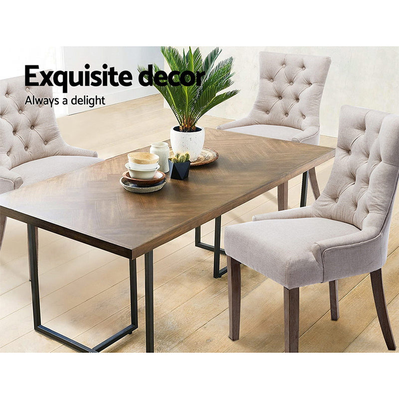 Beaulieu Fabric Dining Chairs (Set of 2) - Beige