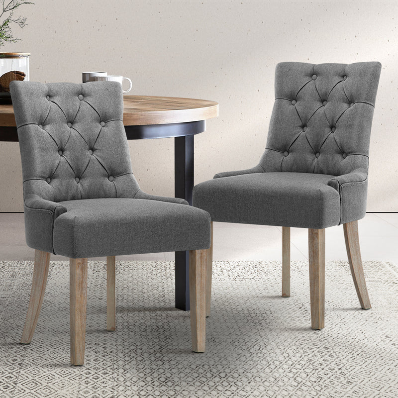 Beaulieu Fabric Dining Chairs (Set of 2) - Grey