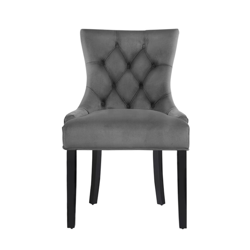 Beaulieu Velvet Dining Chairs (Set of 2) - Velvet Grey
