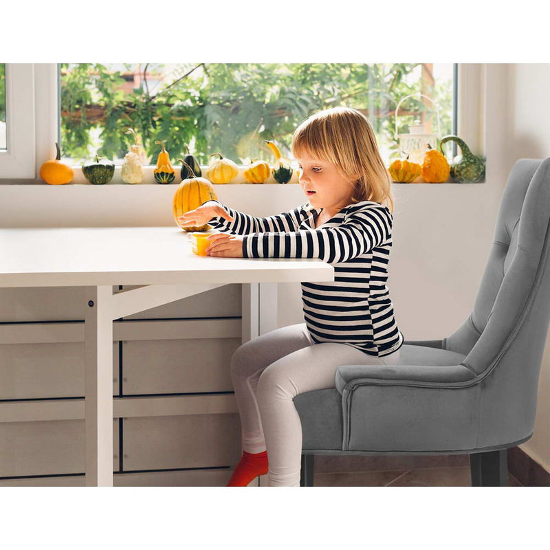 Beaulieu Velvet Dining Chairs (Set of 2) - Velvet Grey