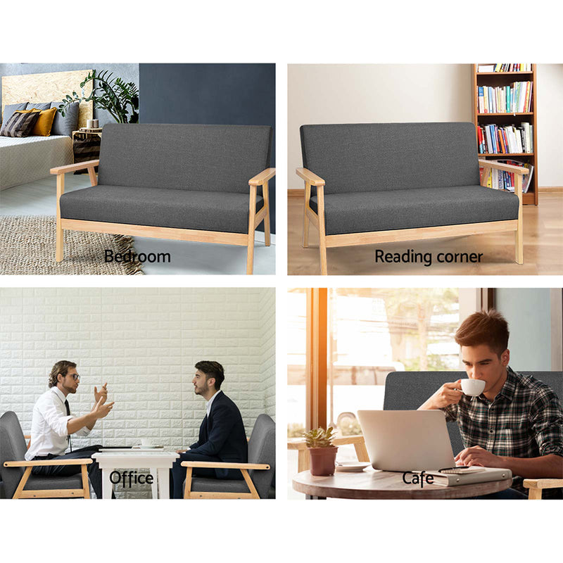Samsan 2 Seater Sofa - Grey