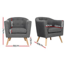 Adora Fabric Armchair - Grey