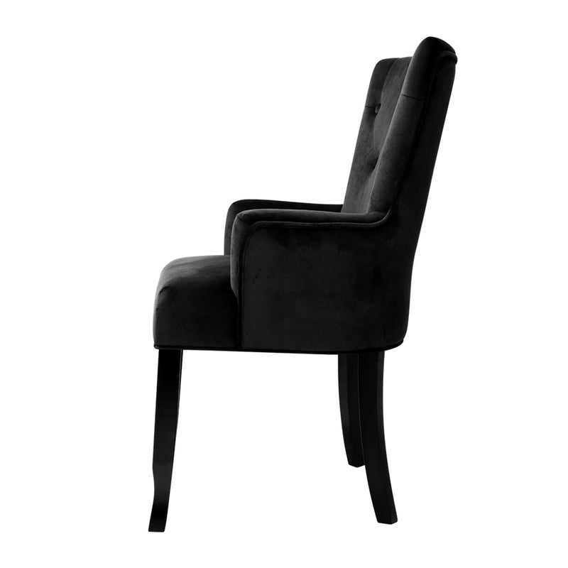 Radava Velvet Dining Chair - Black