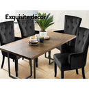Radava Velvet Dining Chair - Black