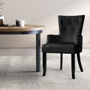 Radava Velvet Dining Chair - Black