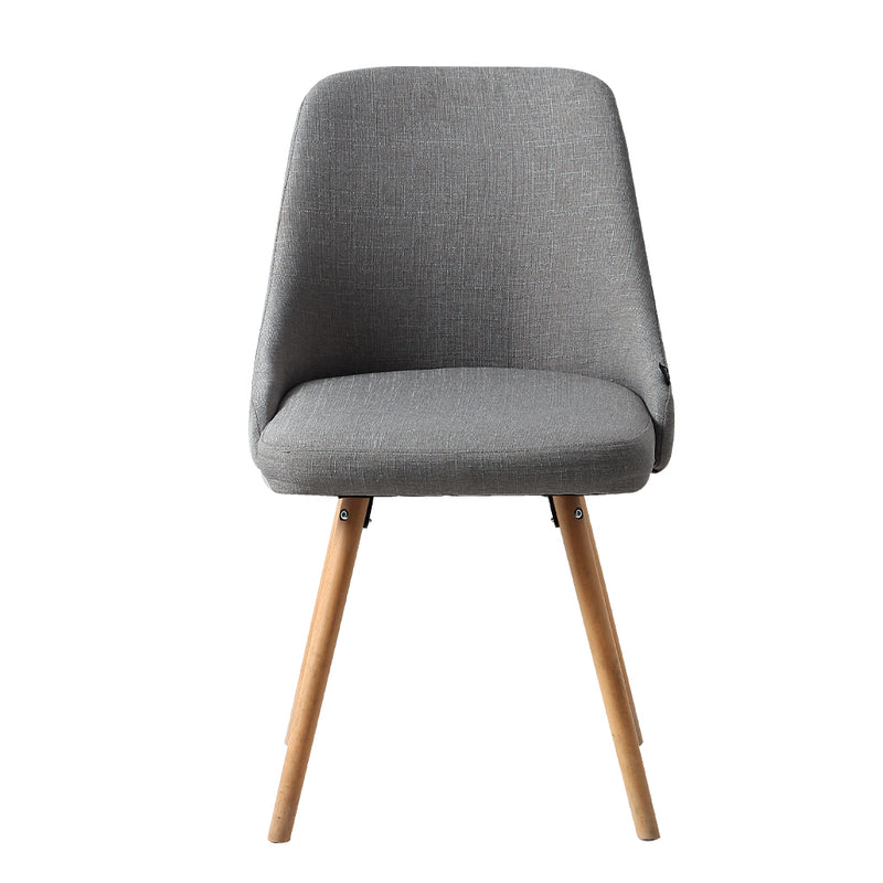 Kalmar Fabric Dining Chairs (Set of 2) - Grey