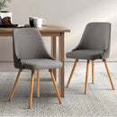 Kalmar Fabric Dining Chairs (Set of 2) - Grey