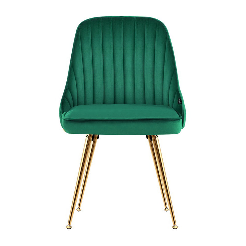 Bissam Velvet Dining Chairs (Set of 2) - Velvet Green