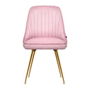 Bissam Velvet Dining Chairs (Set of 2) - Velvet Pink