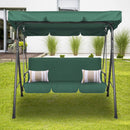 Outdoor Swing Bench Seat Chair Canopy Furniture 3 Seater Garden Hammock Dark Green