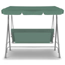 Outdoor Swing Bench Seat Chair Canopy Furniture 3 Seater Garden Hammock Dark Green