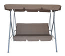 Outdoor Swing Bench Seat Chair Canopy Furniture 3 Seater Garden Hammock Coffee