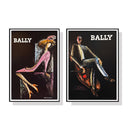 60cmx90cm Bally Man & Woman 2 Sets Black Frame Canvas Wall Art.