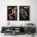 60cmx90cm Bally Man & Woman 2 Sets Black Frame Canvas Wall Art.
